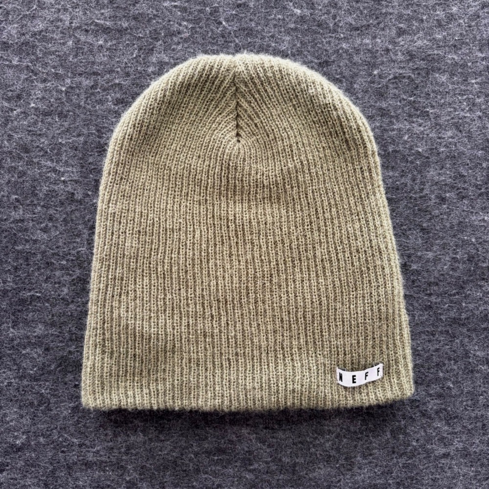 Gorpcore Neff Daily Beanie Olive Green Marled Ribbed Knit Utility Skater Hat